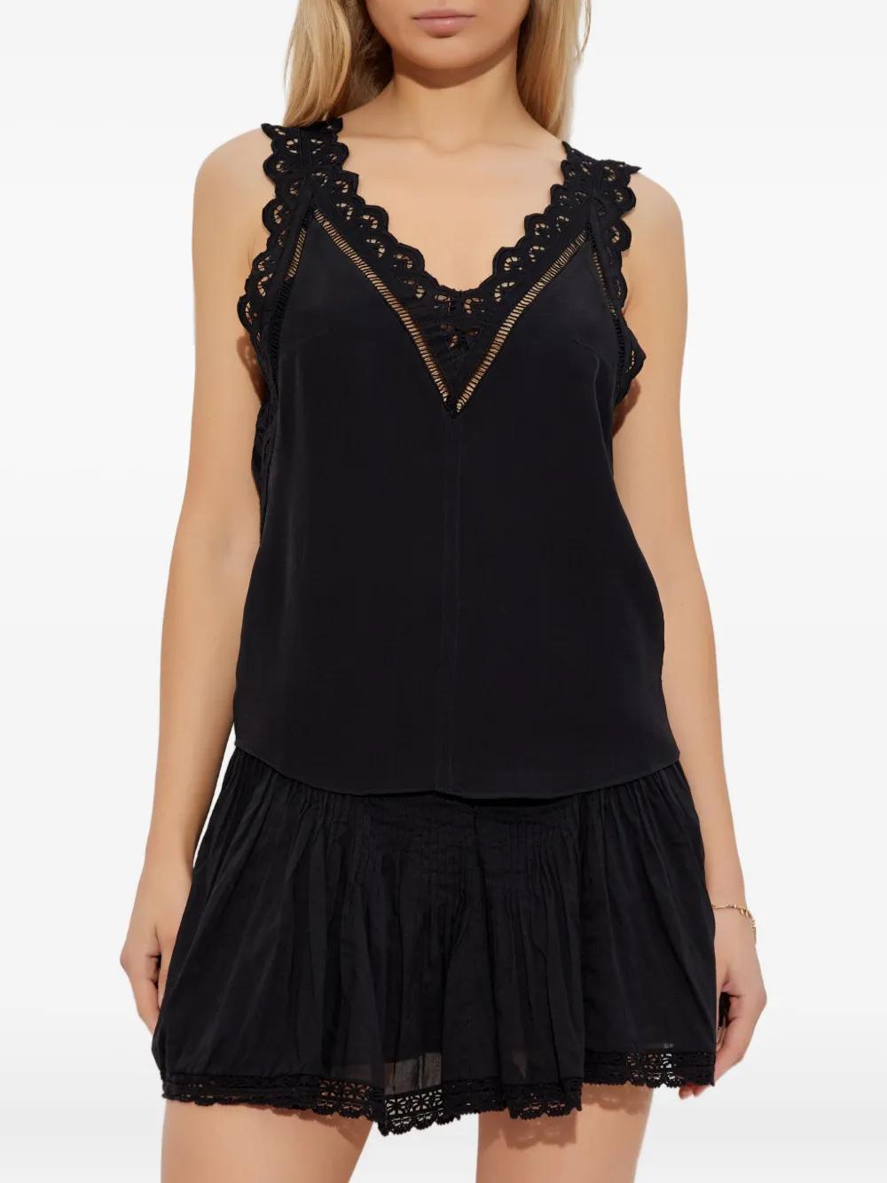ISABEL MARANT Sleeveless Lace-Trimmed Top