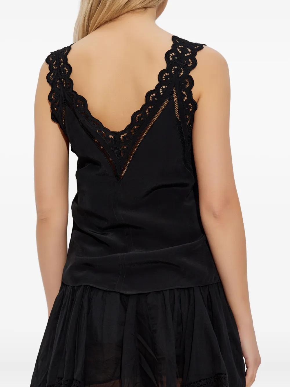 ISABEL MARANT Sleeveless Lace-Trimmed Top