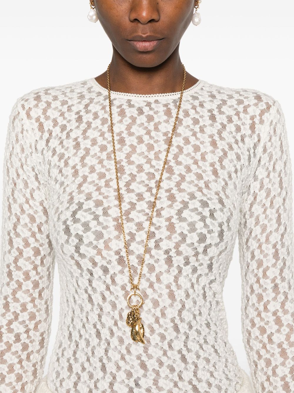 ISABEL MARANT Long-Sleeved Stretch Lace Top