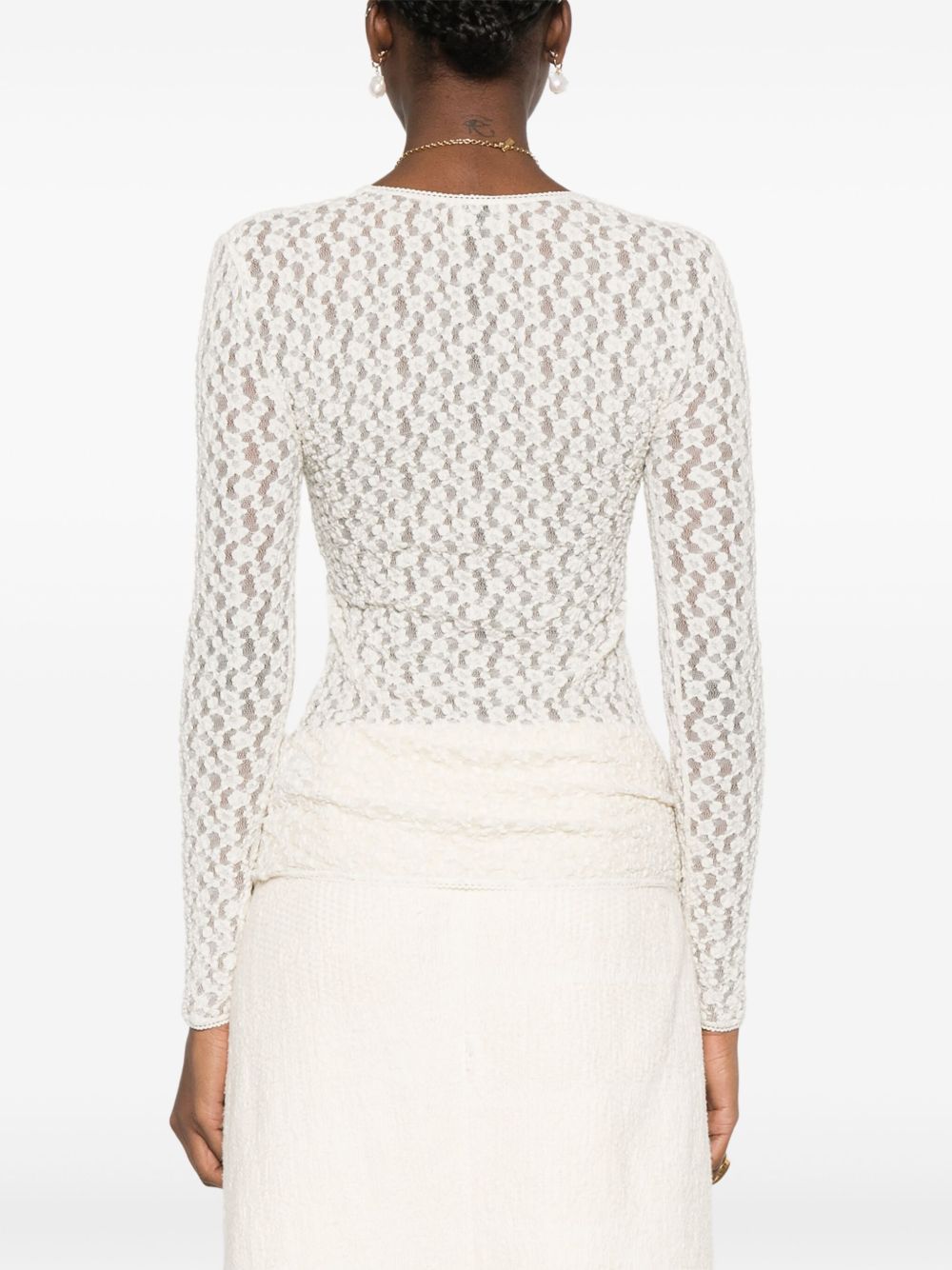 ISABEL MARANT Long-Sleeved Stretch Lace Top