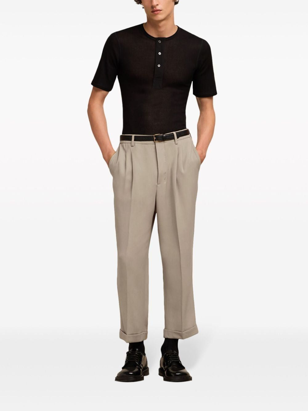 AMI PARIS Men's Carrot Fit Trousers