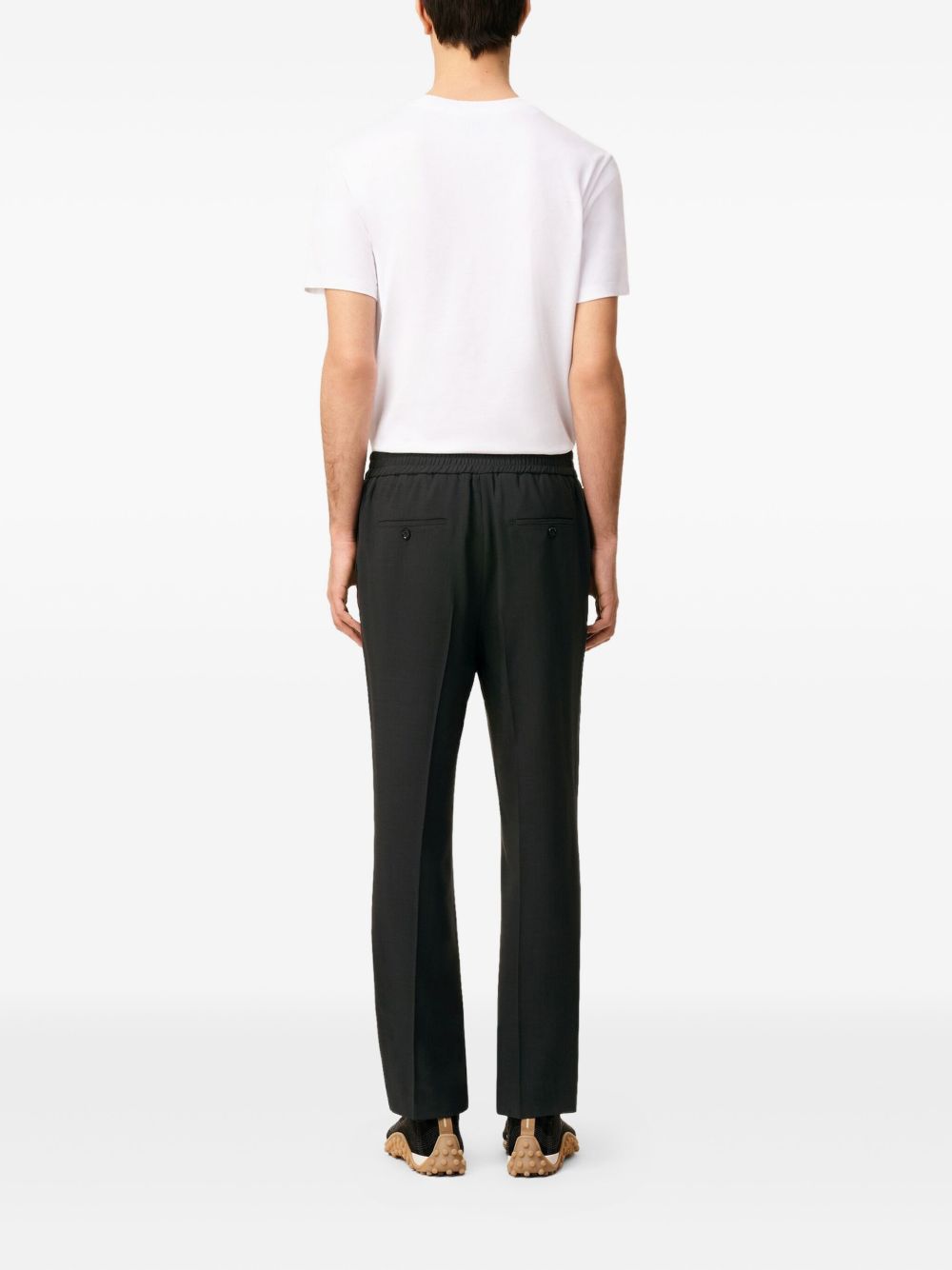 AMI PARIS Wool Trousers with Elasticated Waistband for Men