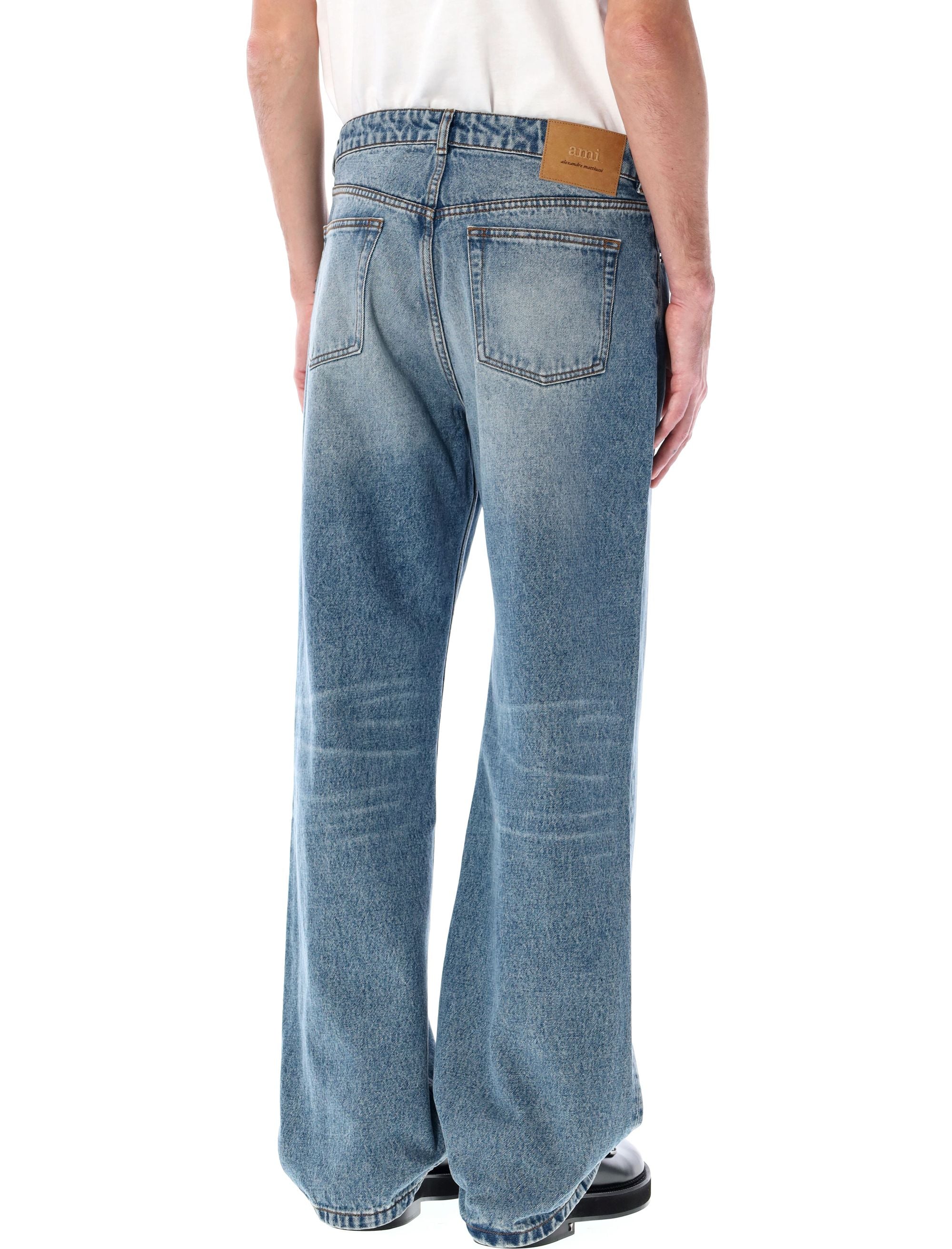 AMI PARIS Wide-Leg Cut Jeans for Men