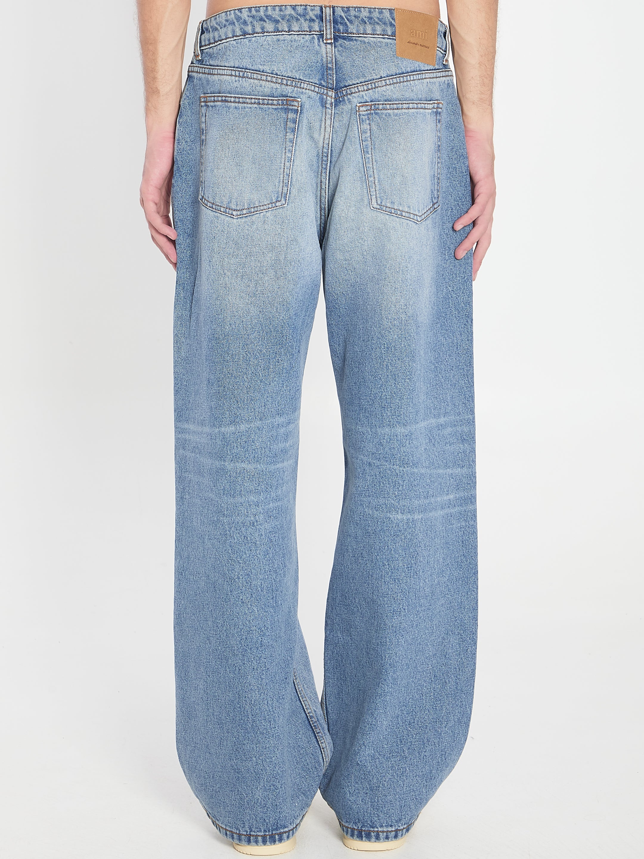 AMI PARIS Large Fit Wide Leg Jeans - Size 31