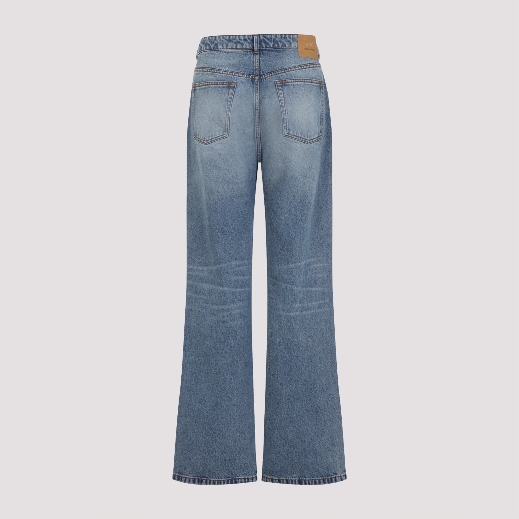 AMI PARIS Wide Washed Denim Jeans for Men - FW25 Collection