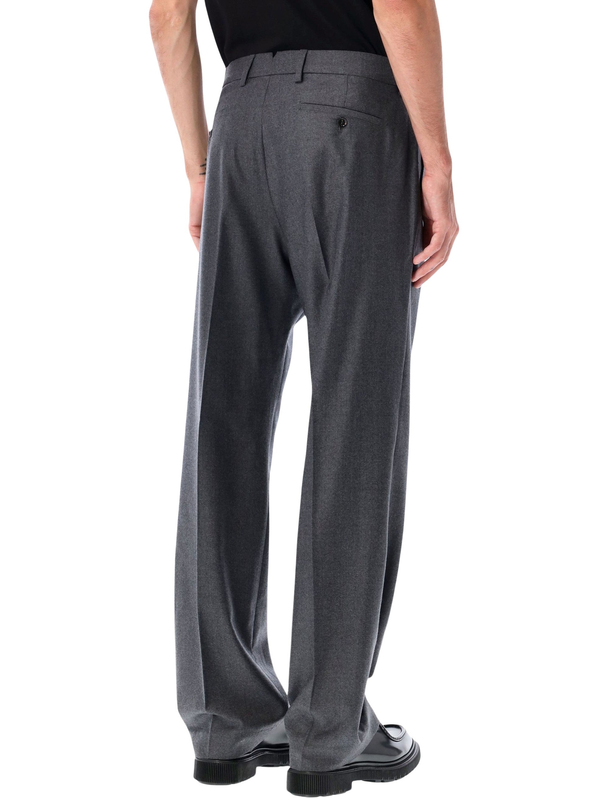AMI PARIS Men's Straight Wool Pants