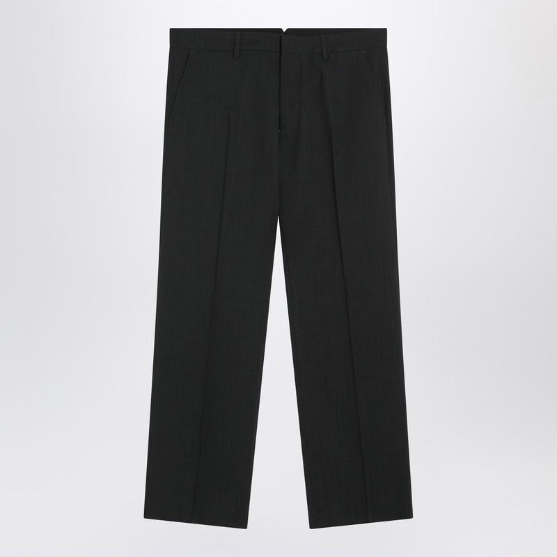 AMI PARIS Wool Trousers for Men - Anthracite Grey, FW25 Collection