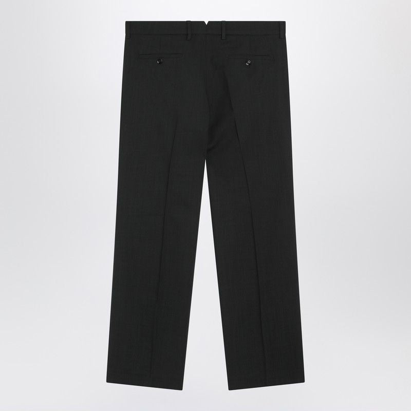 AMI PARIS Wool Trousers for Men - Anthracite Grey, FW25 Collection