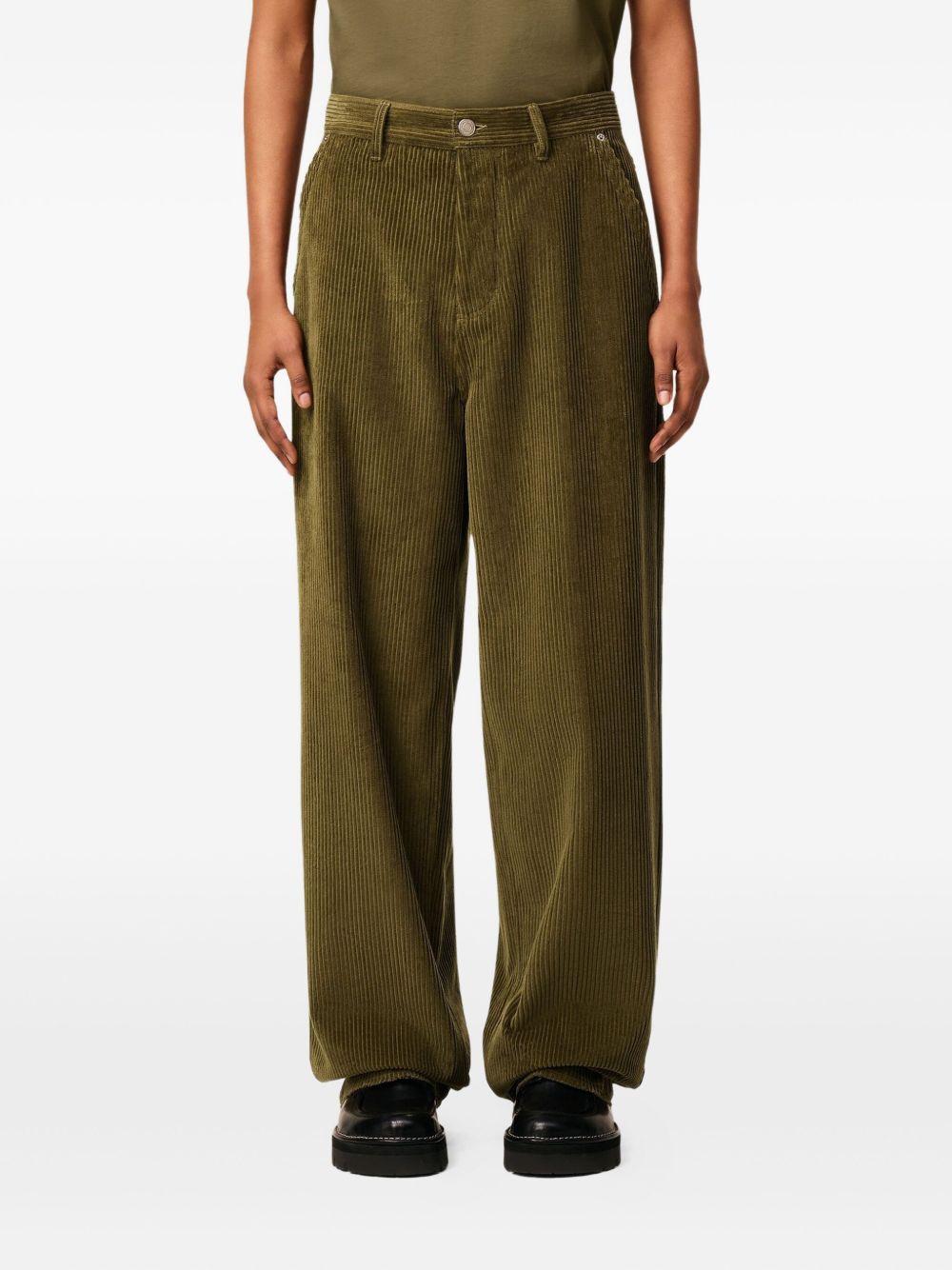 AMI PARIS Wide-Leg Corduroy Trousers for Men