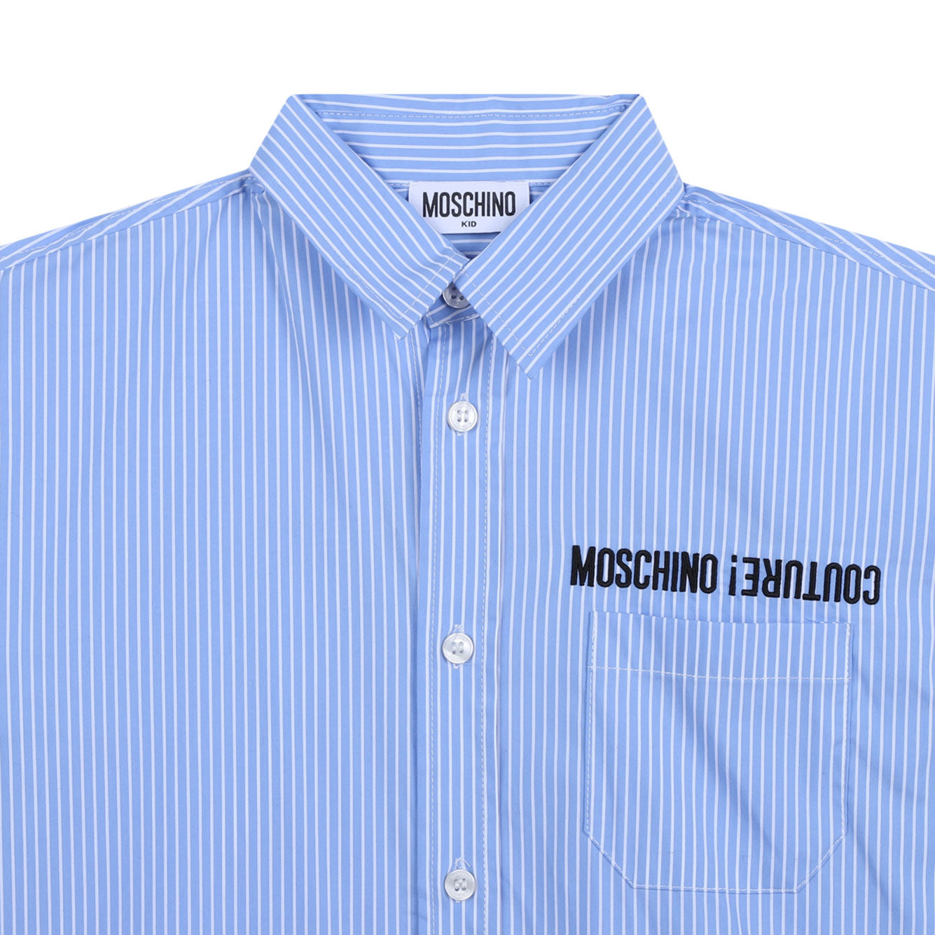 MOSCHINO KIDS Girls' Striped Cotton Shirt for FW24