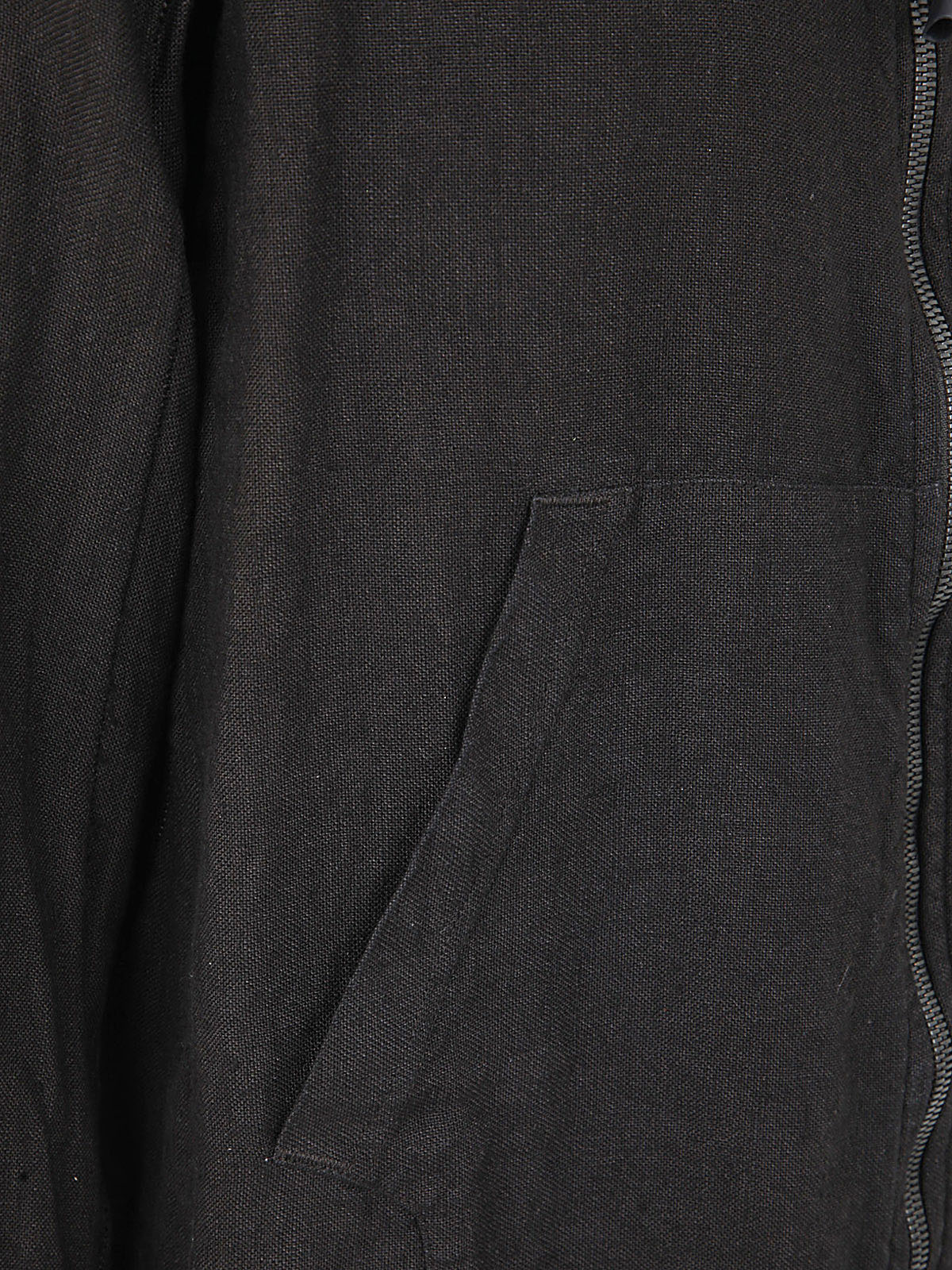 ISAAC SELLAM Linen Parka Jacket with Hood for Men