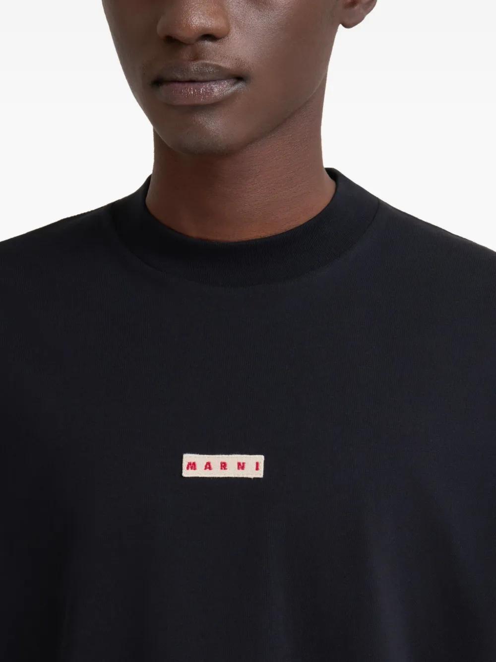 MARNI Cotton T-Shirt with Logo Print - FW25