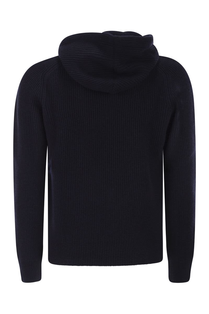 TAGLIATORE Ribbed Hoodie Sweater for Men