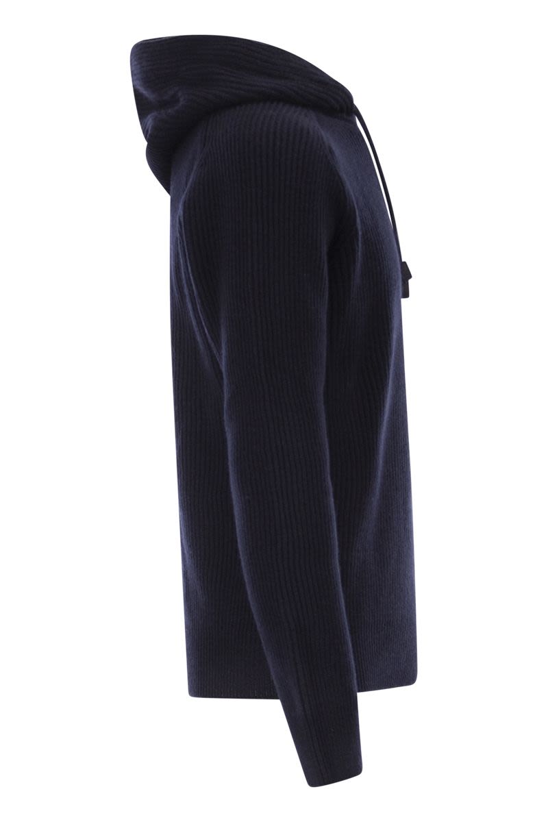 TAGLIATORE Ribbed Hoodie Sweater for Men