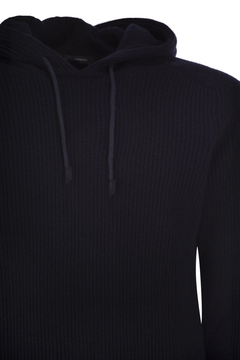 TAGLIATORE Ribbed Hoodie Sweater for Men