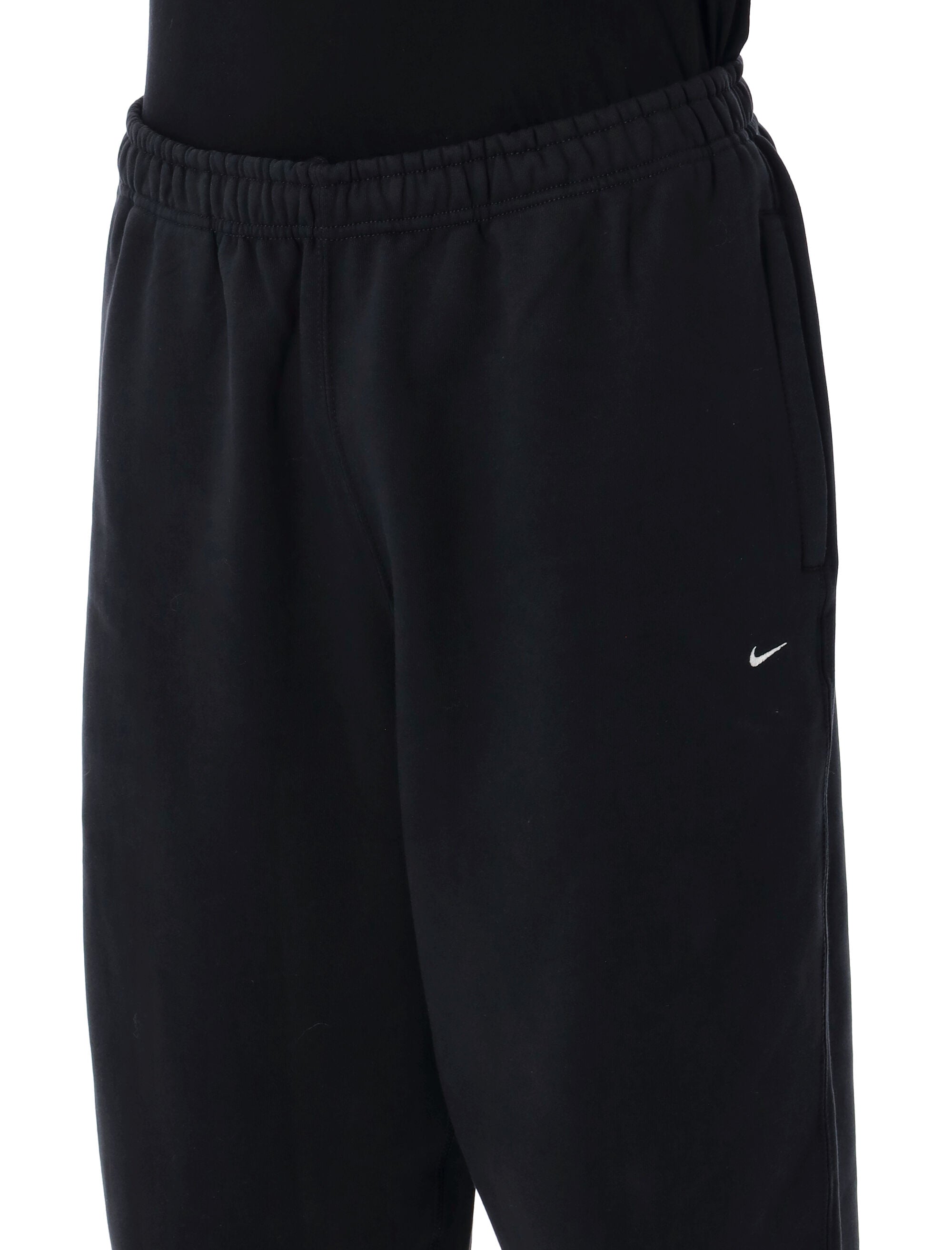 NIKE Men's Loose Fit Fleece Trousers with Embroidered Logo - Size L
