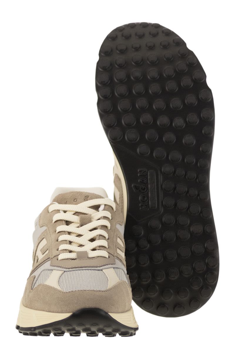 HOGAN Hyperlight Suede and Canvas Sneakers - 4.5 cm Height