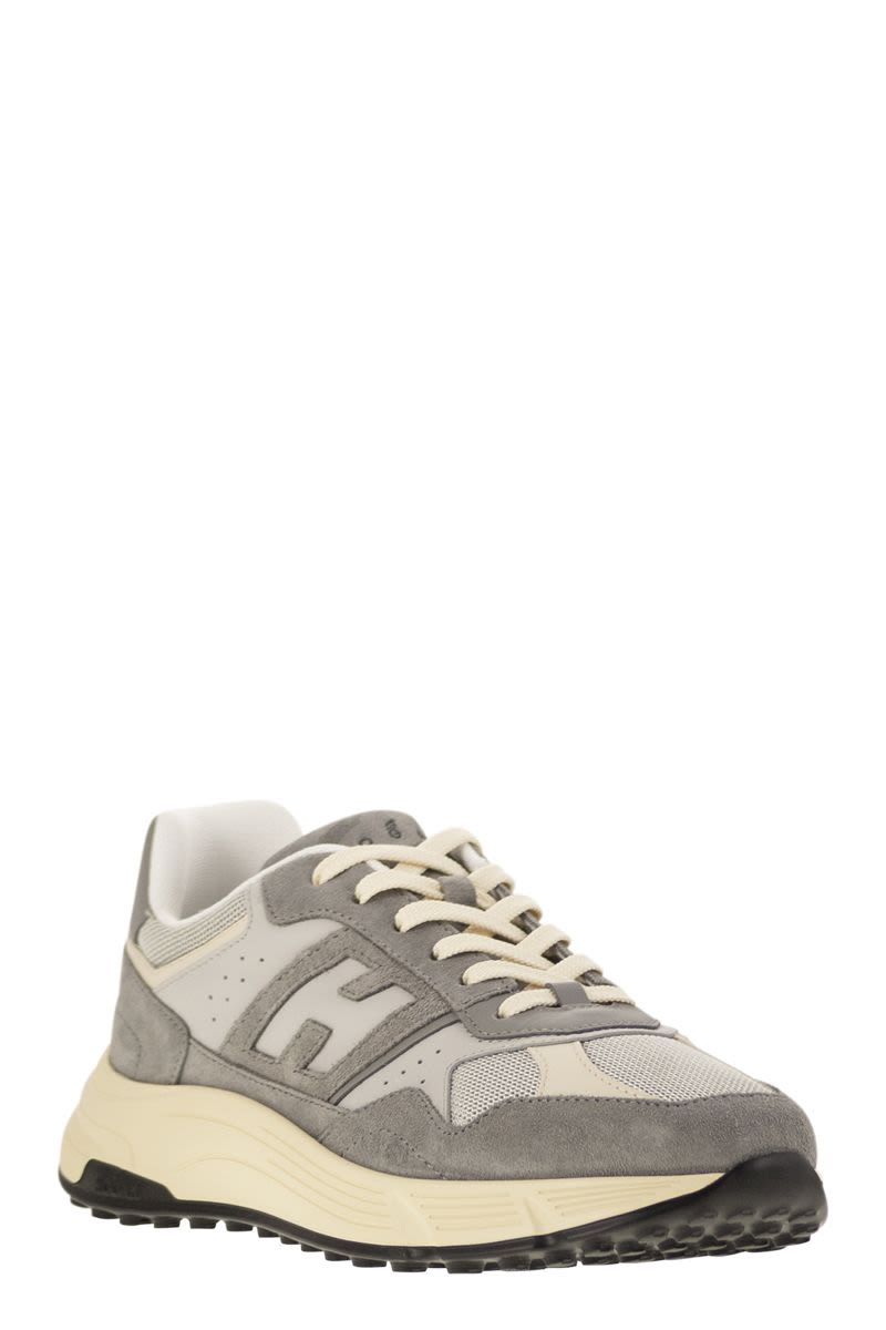 HOGAN Hyperlight Suede and Canvas Sneakers - 4.5 cm Height