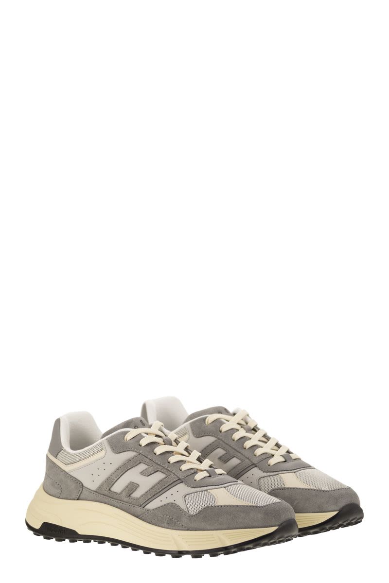 HOGAN Hyperlight Suede and Canvas Sneakers - 4.5 cm Height