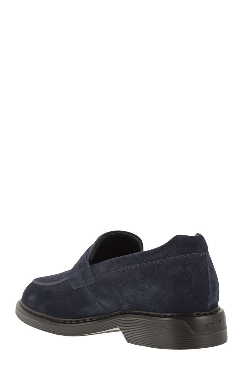HOGAN Sleek Suede Loafer with Comfort Footbed
