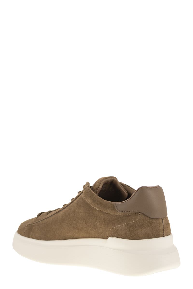 HOGAN Men's Suede Mini Trainers with Memory Foam Insole