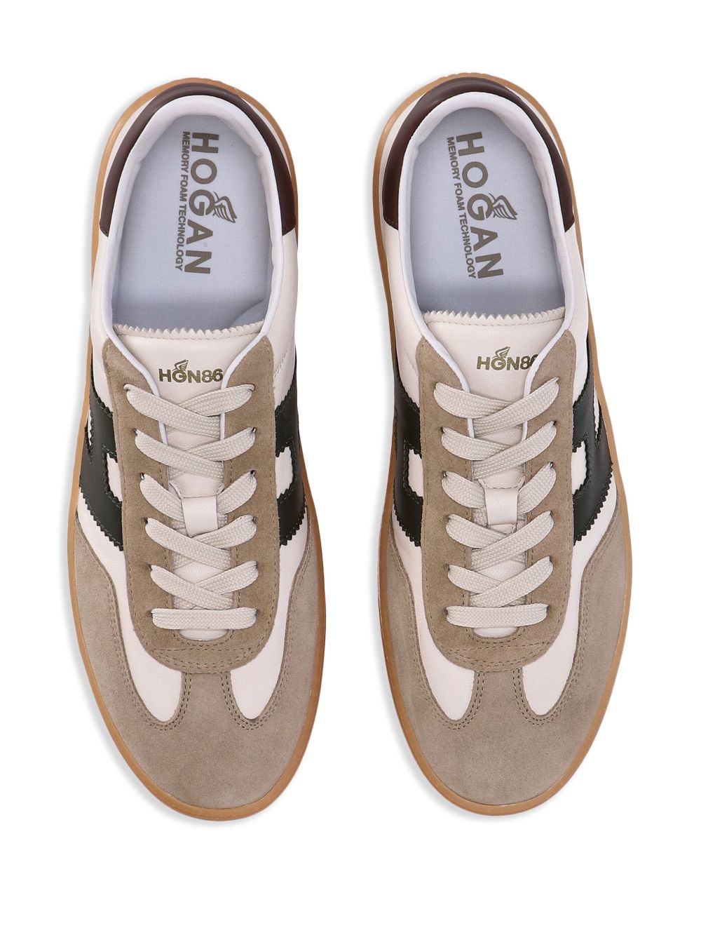 HOGAN Stylish Leather Trainers with Iconic Side Detail - 2.8 CM Height