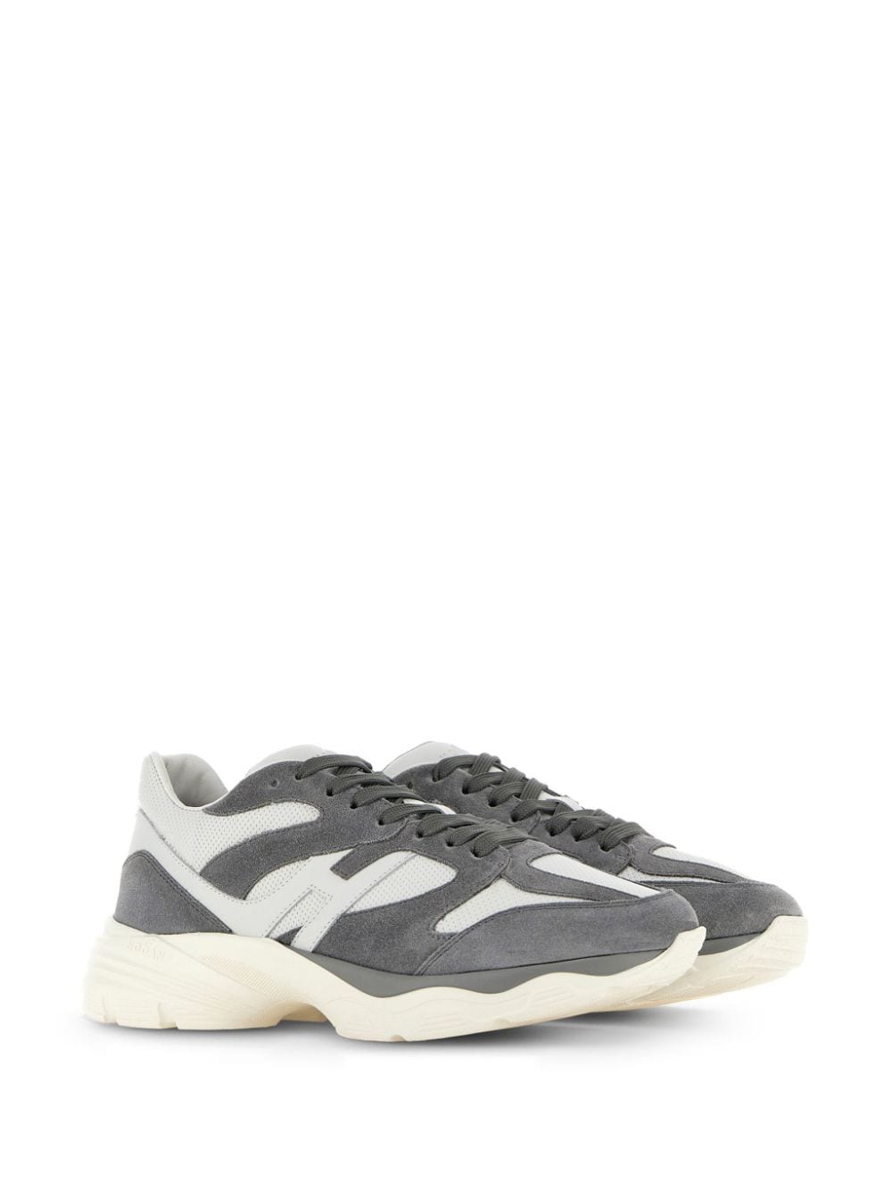 HOGAN Leather Panelled Design Sneakers for Men