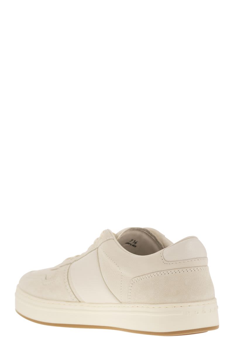 HOGAN Men's Leather Trainers with Memory Foam Footbed - Height: 3.5 CM