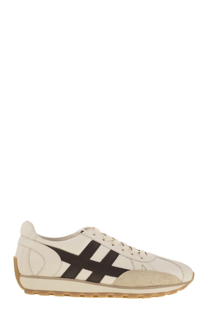 HOGAN Men's Leather Trainers with Iconic H Detail