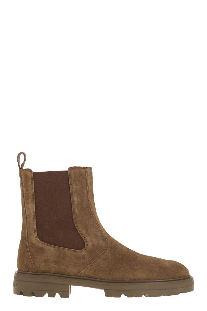 HOGAN Mini Suede Chelsea Boots for Men