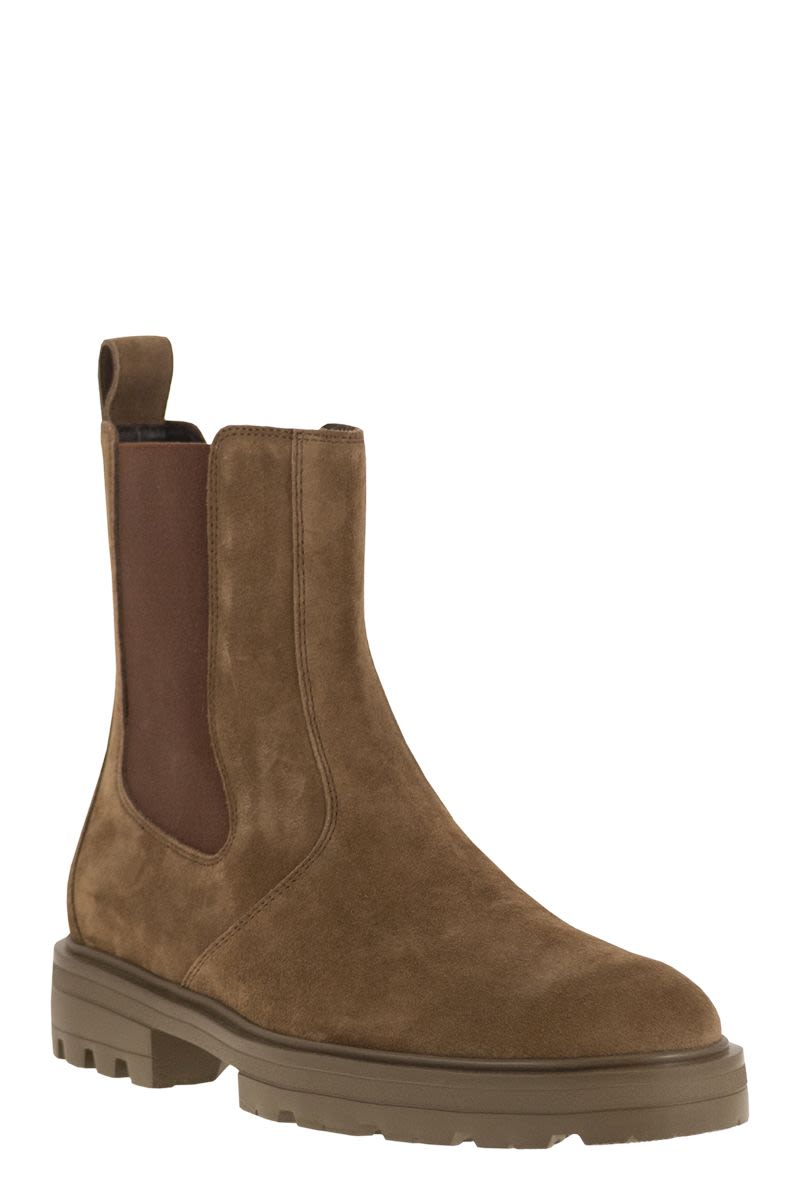 HOGAN Mini Suede Chelsea Boots for Men
