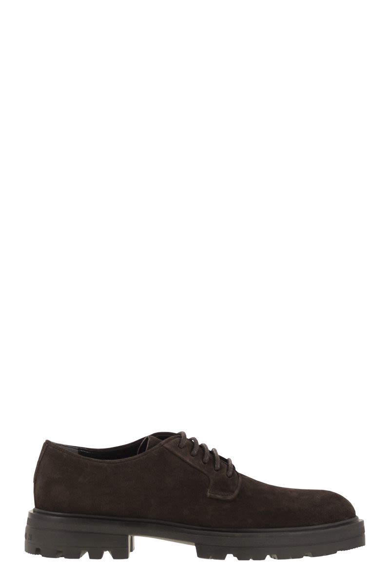 HOGAN Men's Suede Lace-Up Shoes with Extra-Light Sole