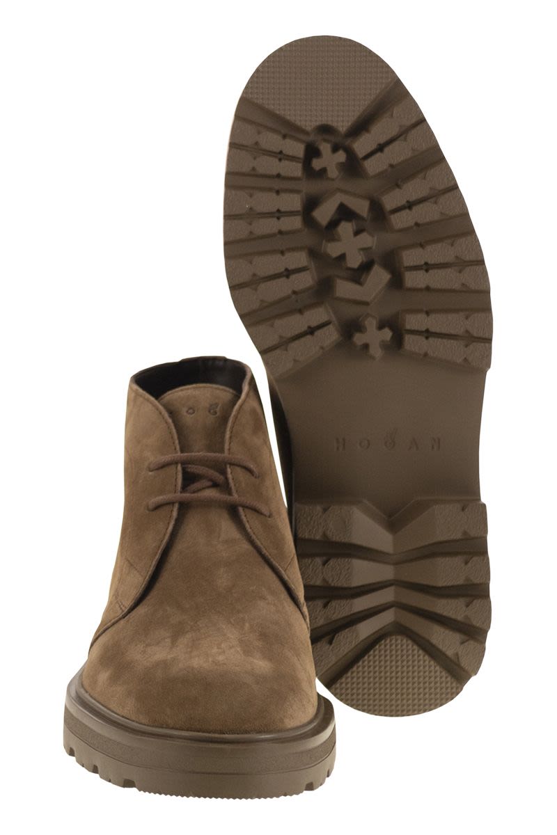 HOGAN Men's Lace-Up Mini Ankle Boots