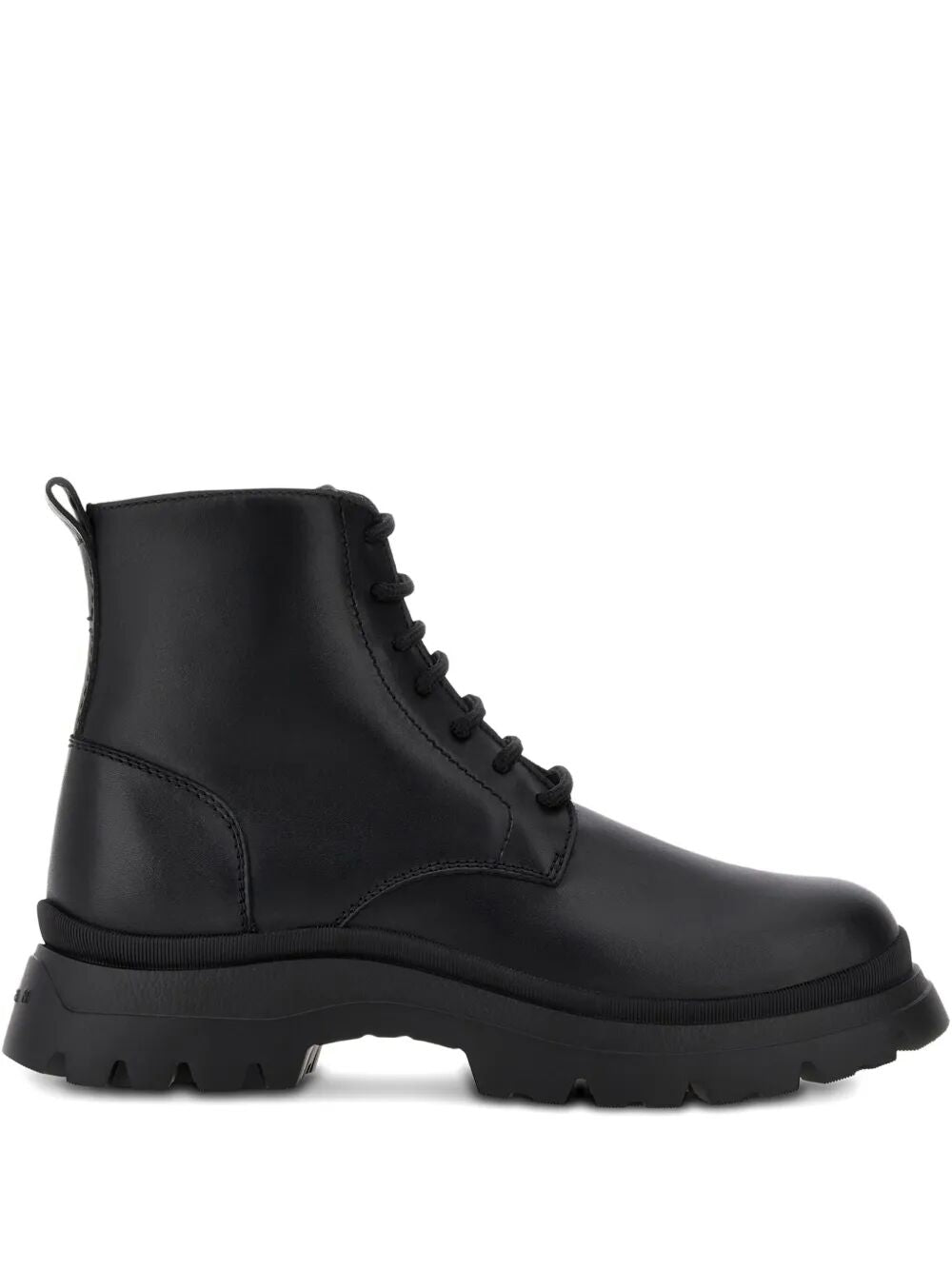 HOGAN Lace-Up Leather Boots with Zip for Men - FW25 Collection