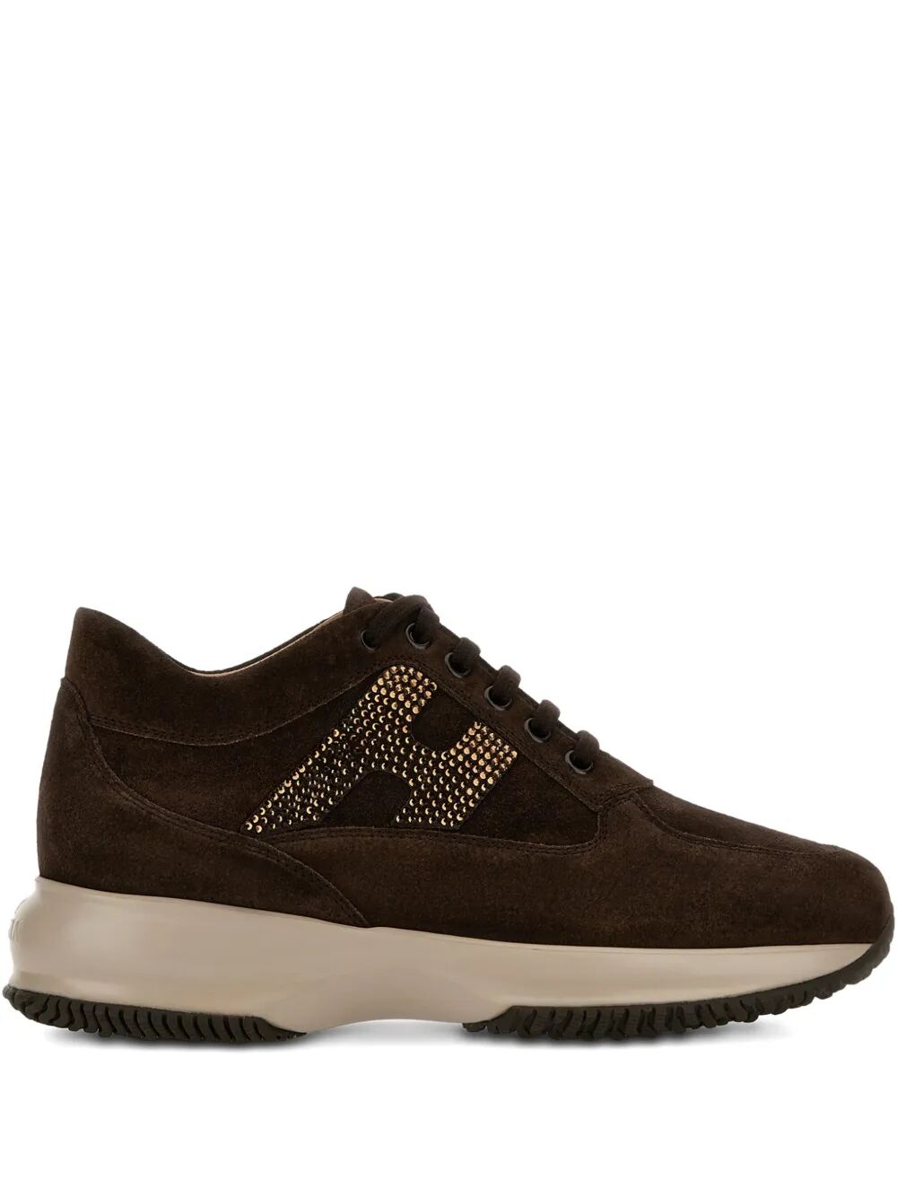 HOGAN Interactive Suede Sneakers with Strass for Women