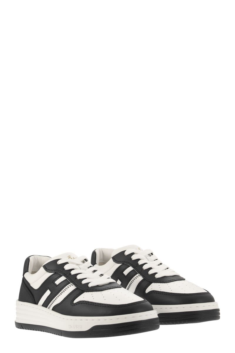 HOGAN Panelled Design Leather Sneakers for Women - Size 37