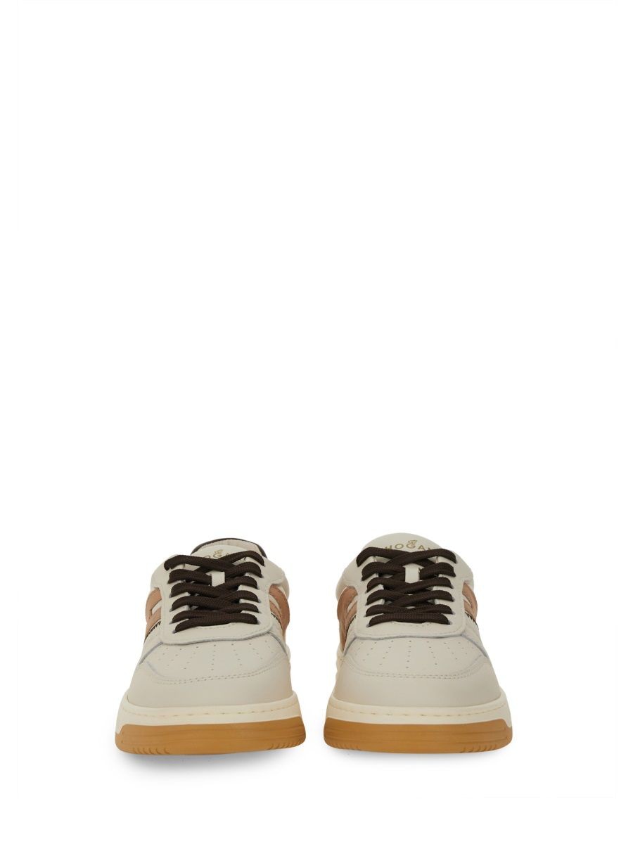 HOGAN Leather Trainers with Iconic Side H - Women's