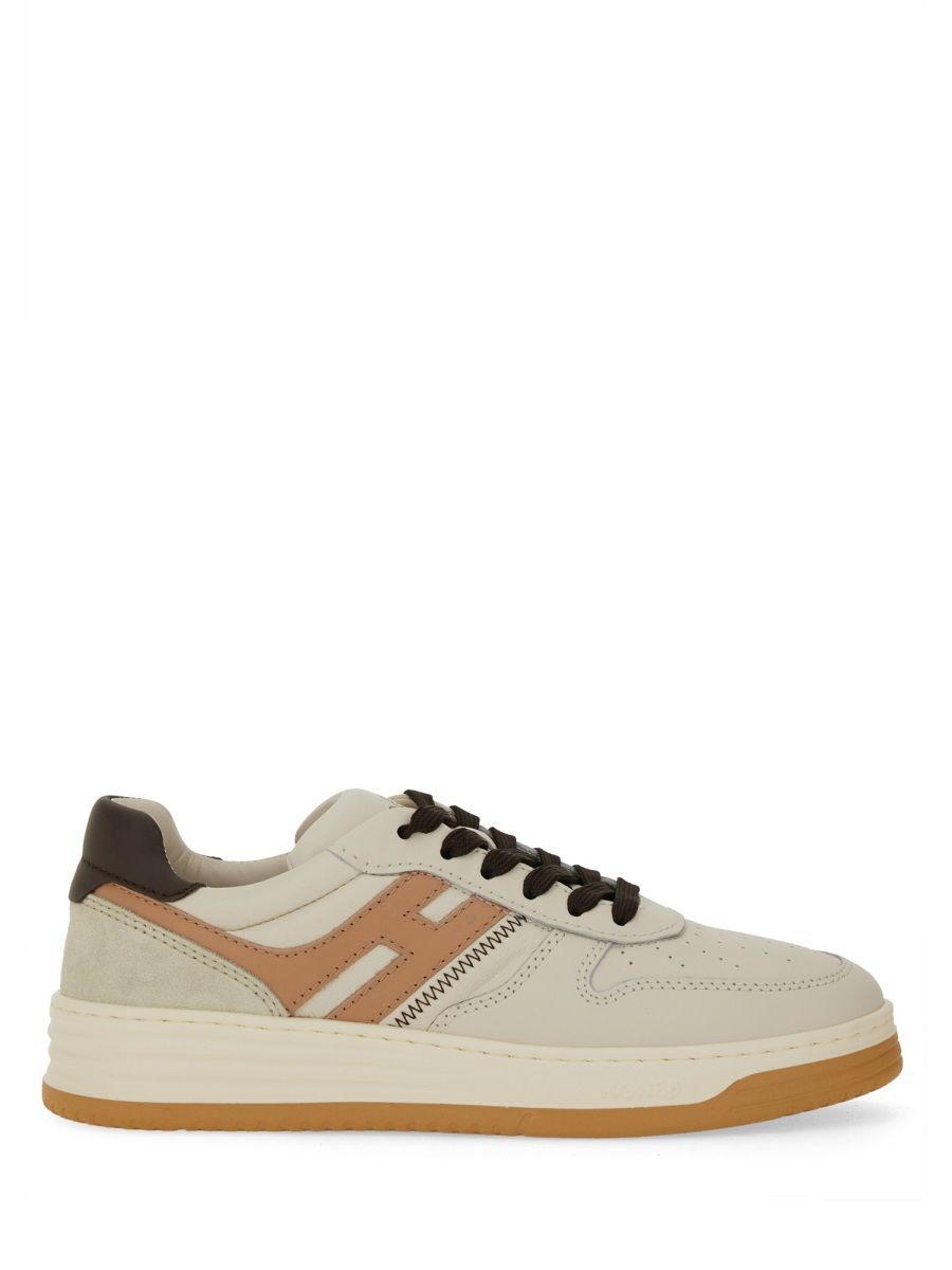 HOGAN Leather Trainers with Iconic Side H - Women's