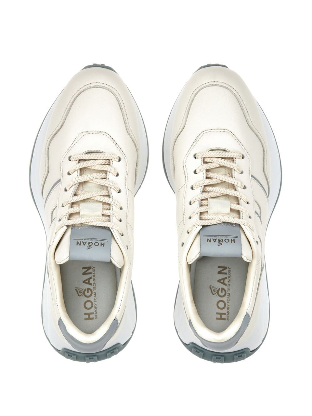 HOGAN Leather Sneakers with Memory Foam Footbed - Women's Trainers