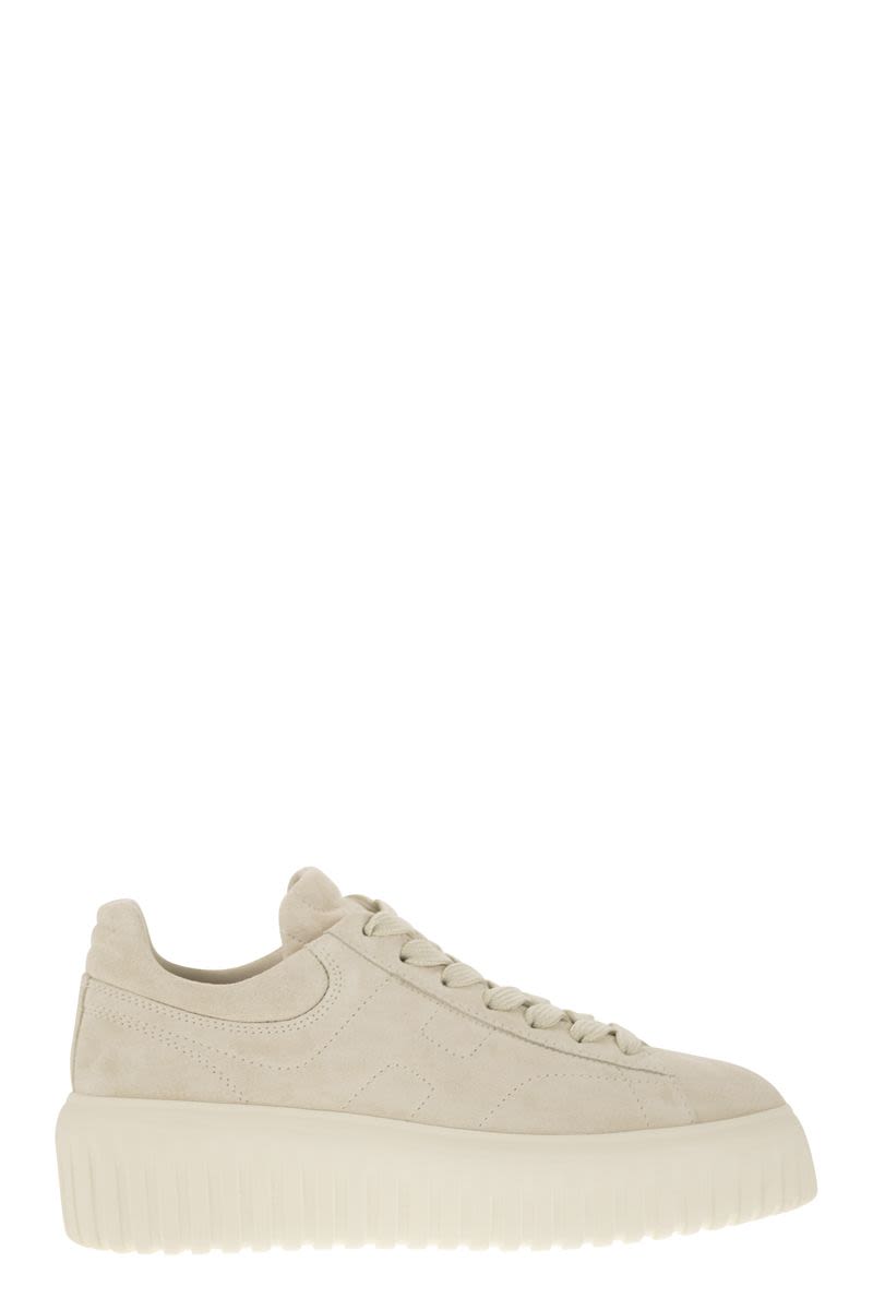 HOGAN Suede H-Striped Mini Sneakers