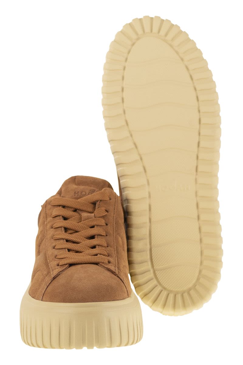 HOGAN Sporty Suede Trainers with Memory Foam Insole - 5.8 cm Height