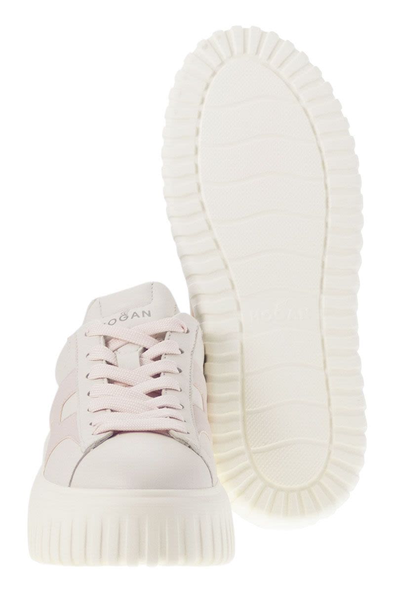 HOGAN Two-Tone Nappa Leather H-Striped Sneakers for Women