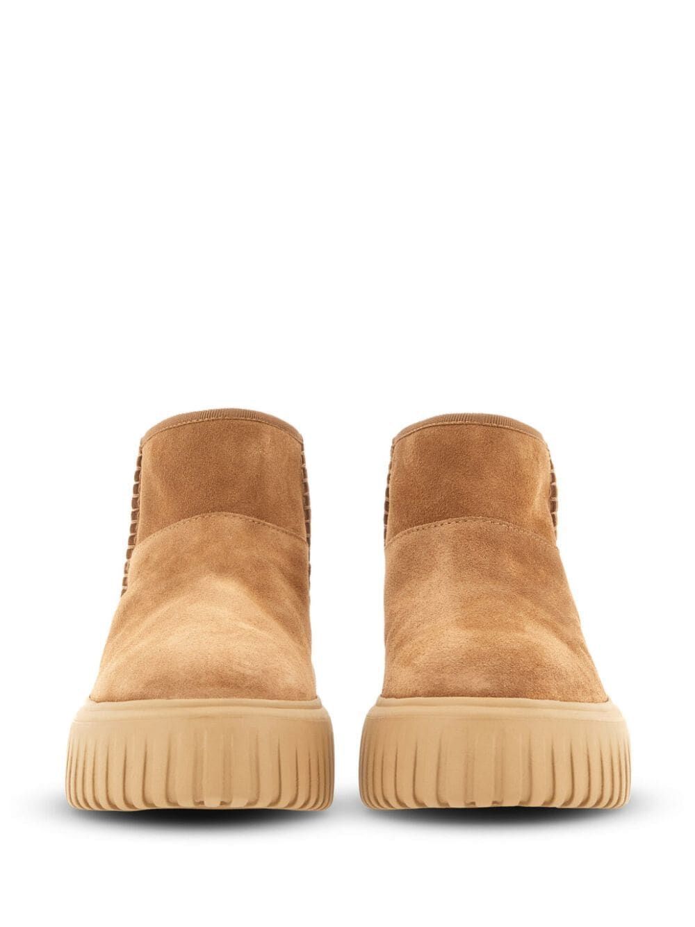 HOGAN Logopatch Suede Boots