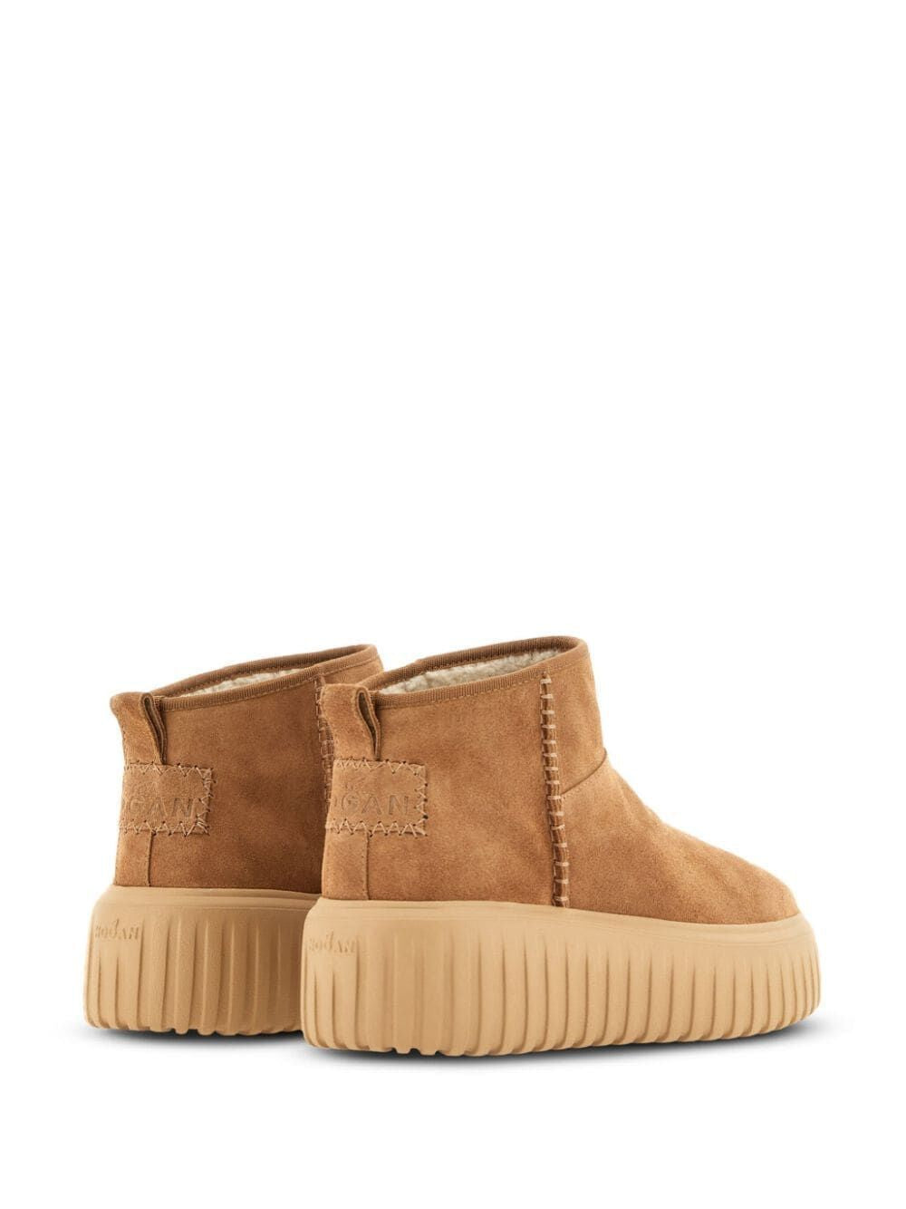HOGAN Logopatch Suede Boots