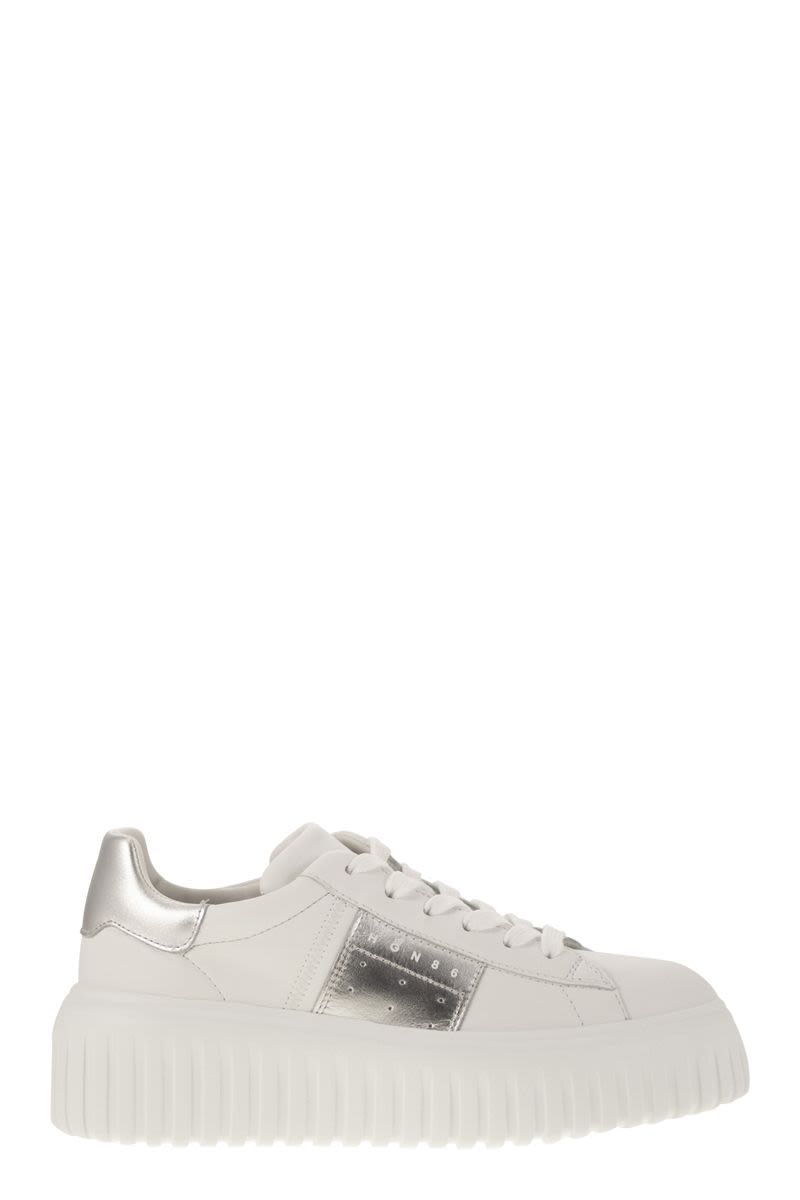 HOGAN Sporty H-Striped Sneaker with Side Band - 5.8 cm Height