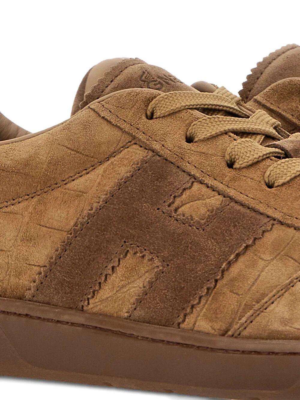 HOGAN Cool Crocodile Effect Suede Sneakers for Women