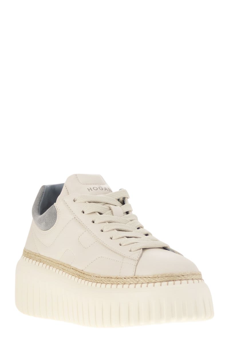 HOGAN Mini Leather Trainers with Memory Foam Insole - Women's