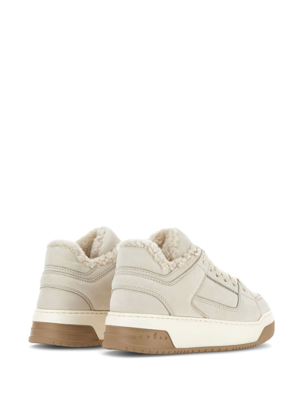 HOGAN Faux Shearling Leather Sneakers for Women