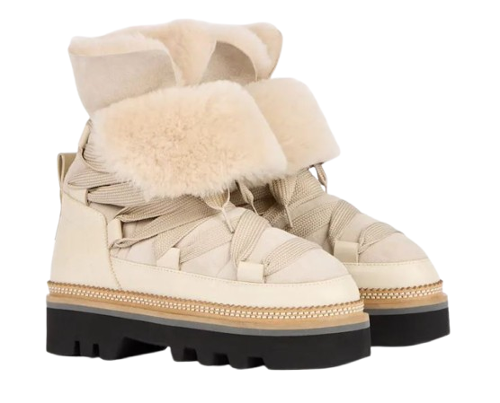 HOGAN Lace-Up Shearling Boots for Women - FW24 Collection