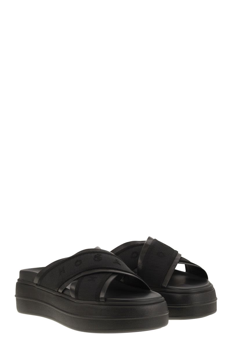 HOGAN High Sole Skyscraper Platform Sandals